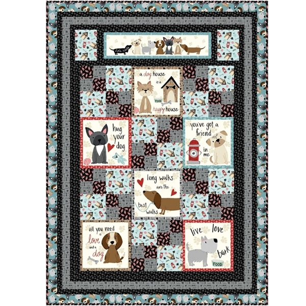 Fetch a Panel Quilt Pattern by The Fabric Addict