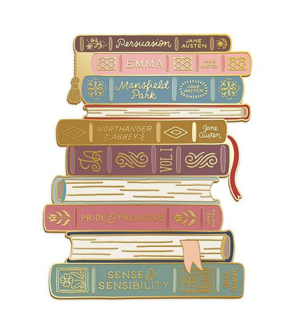 Jane Austen Stacked Books Needle Minder