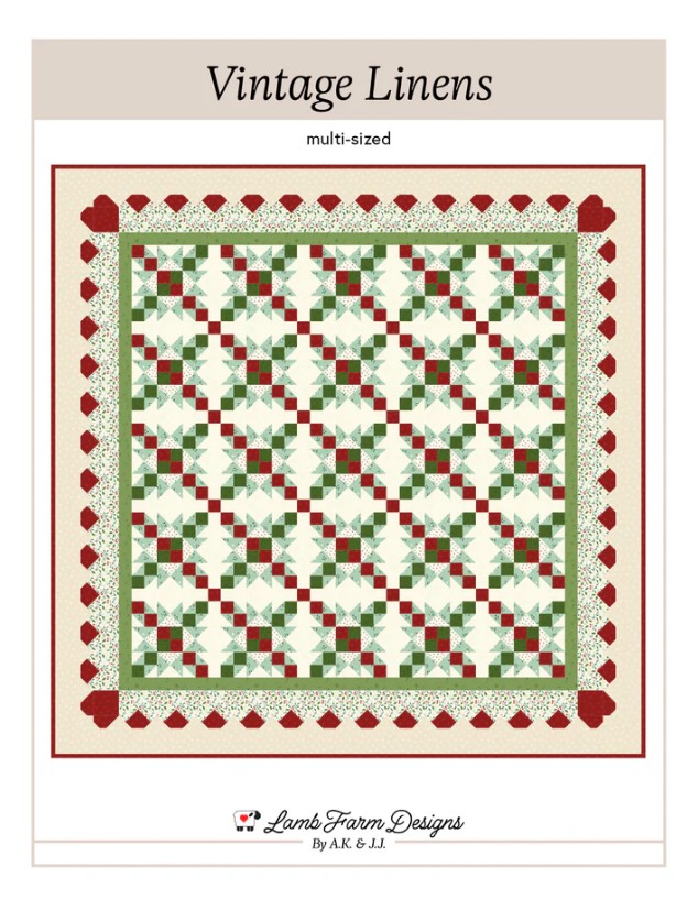 Vintage Linens Quilt Pattern from Lamb Farm Designs