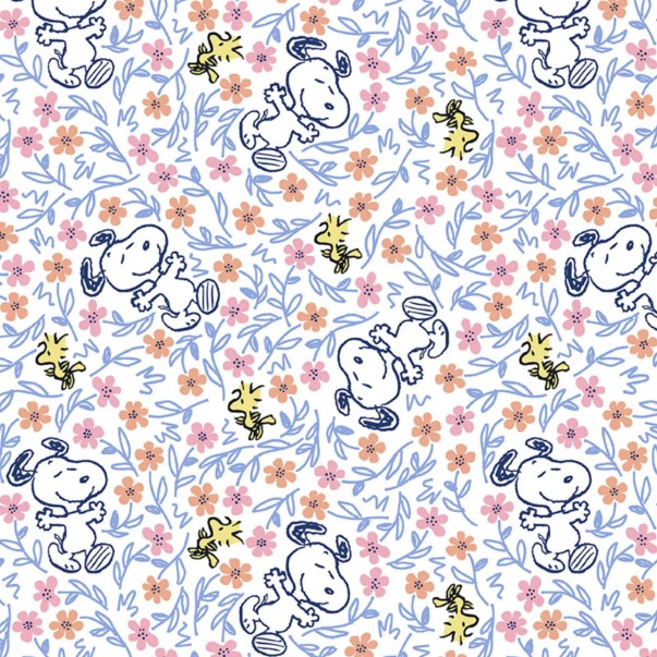 Peanuts Snoopy & Woodstock Floral Frolic from Springs Creative