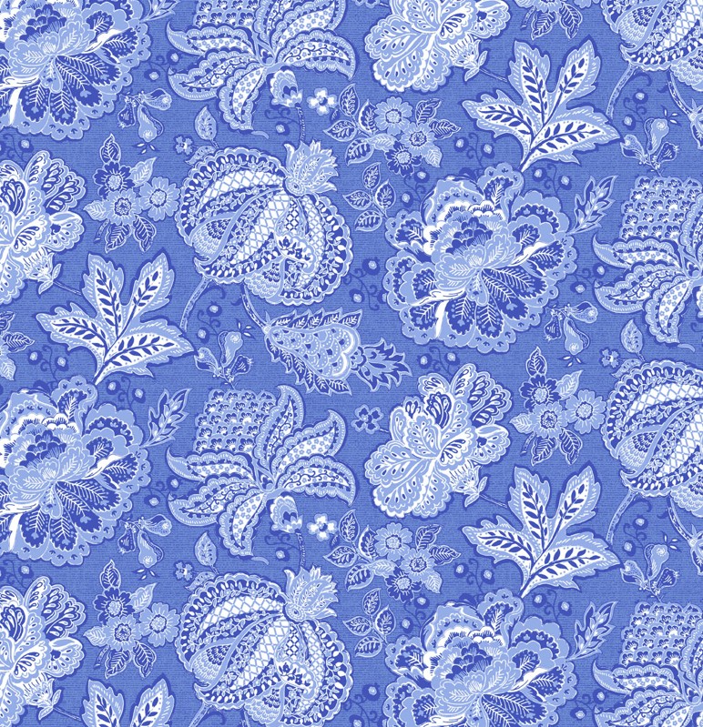 Delft Dynasty Jaco Trail Medium Blue from Northcott Fabrics