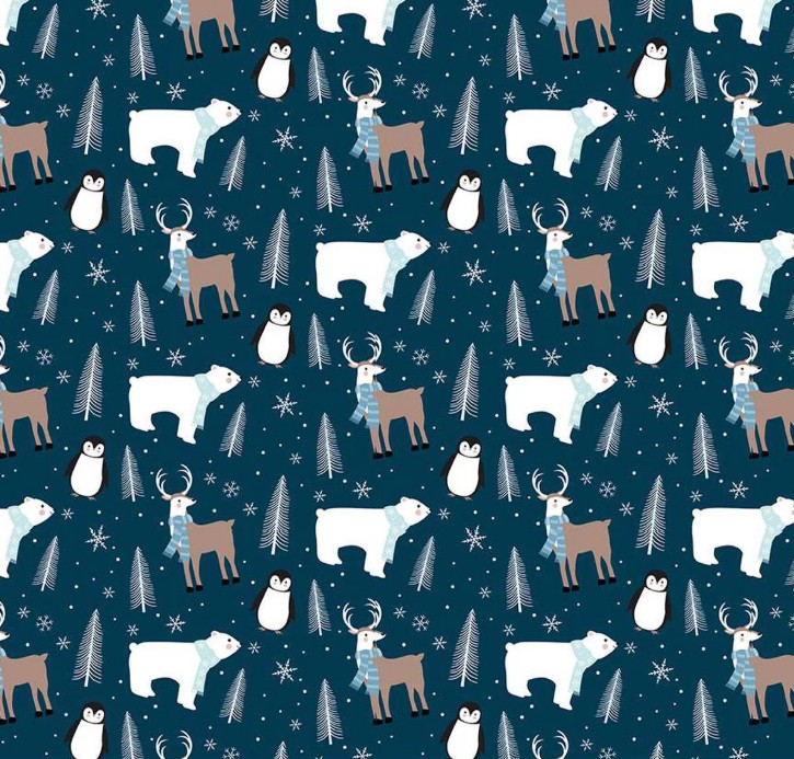 Winter Magic Main Navy by Dani Mogstad for Riley Blake Designs