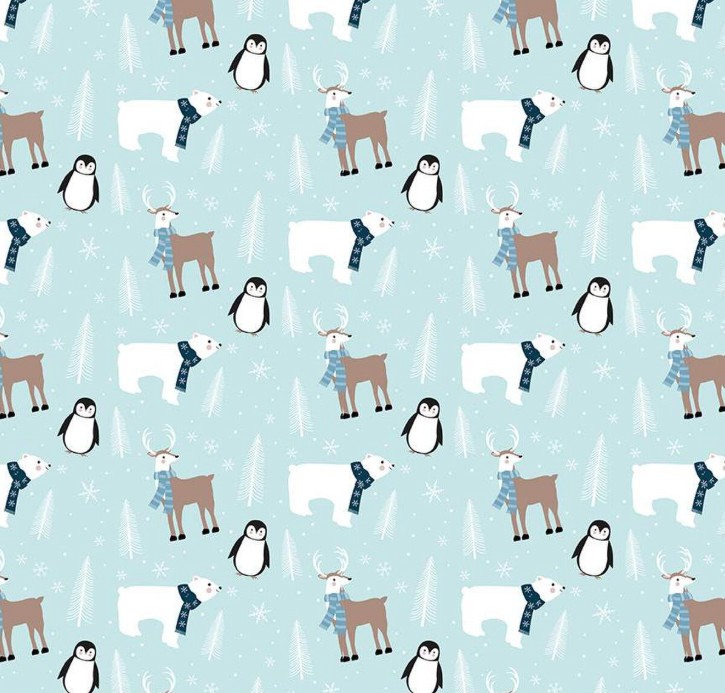 Winter Magic Main Aqua by Dani Mogstad for Riley Blake Designs