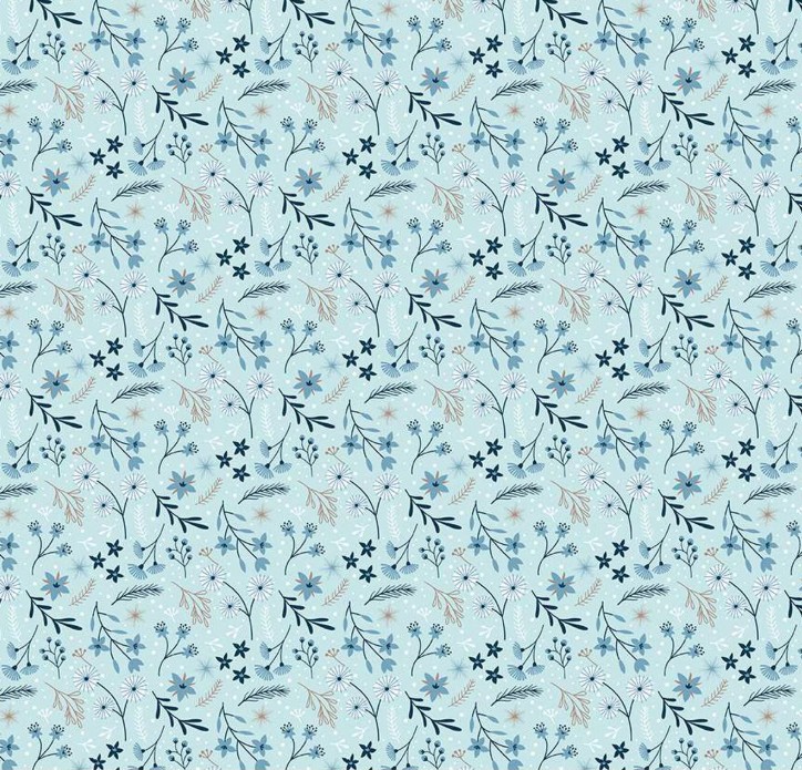 Winter Magic Floral Aqua by Dani Mogstad for Riley Blake Designs