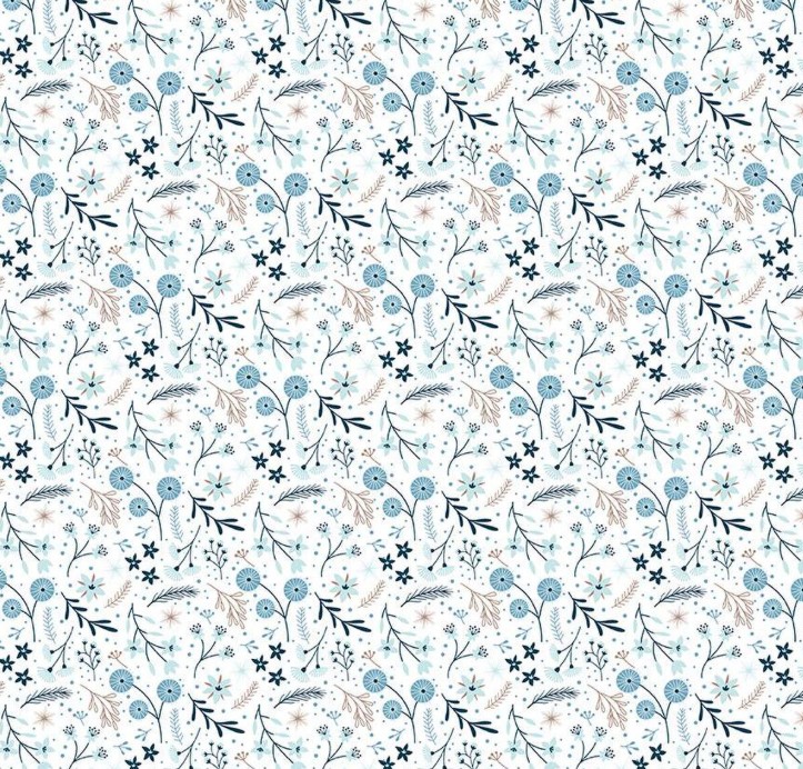 Winter Magic Floral White by Dani Mogstad for Riley Blake Designs