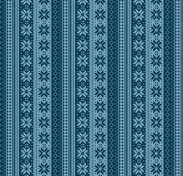 Winter Magic Sweater Stripe Navy by Dani Mogstad for Riley Blake Designs