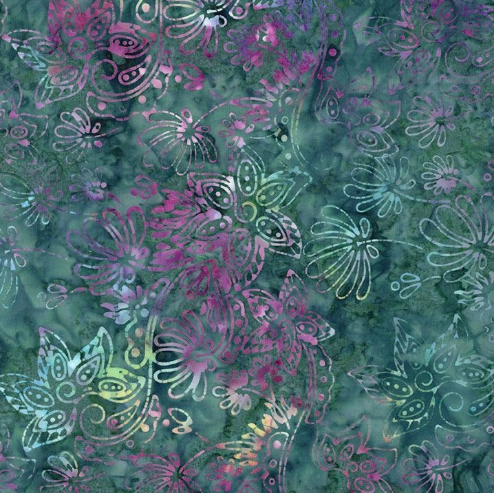 Tonga Batik Mayfair Leather Flowers Emboss by Wing and a Prayer for Timeless Treasures