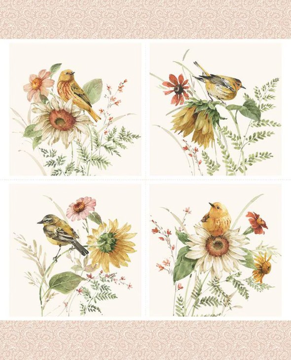 Sunflower Whispers Panel by Lisa Audit for Riley Blake Designs