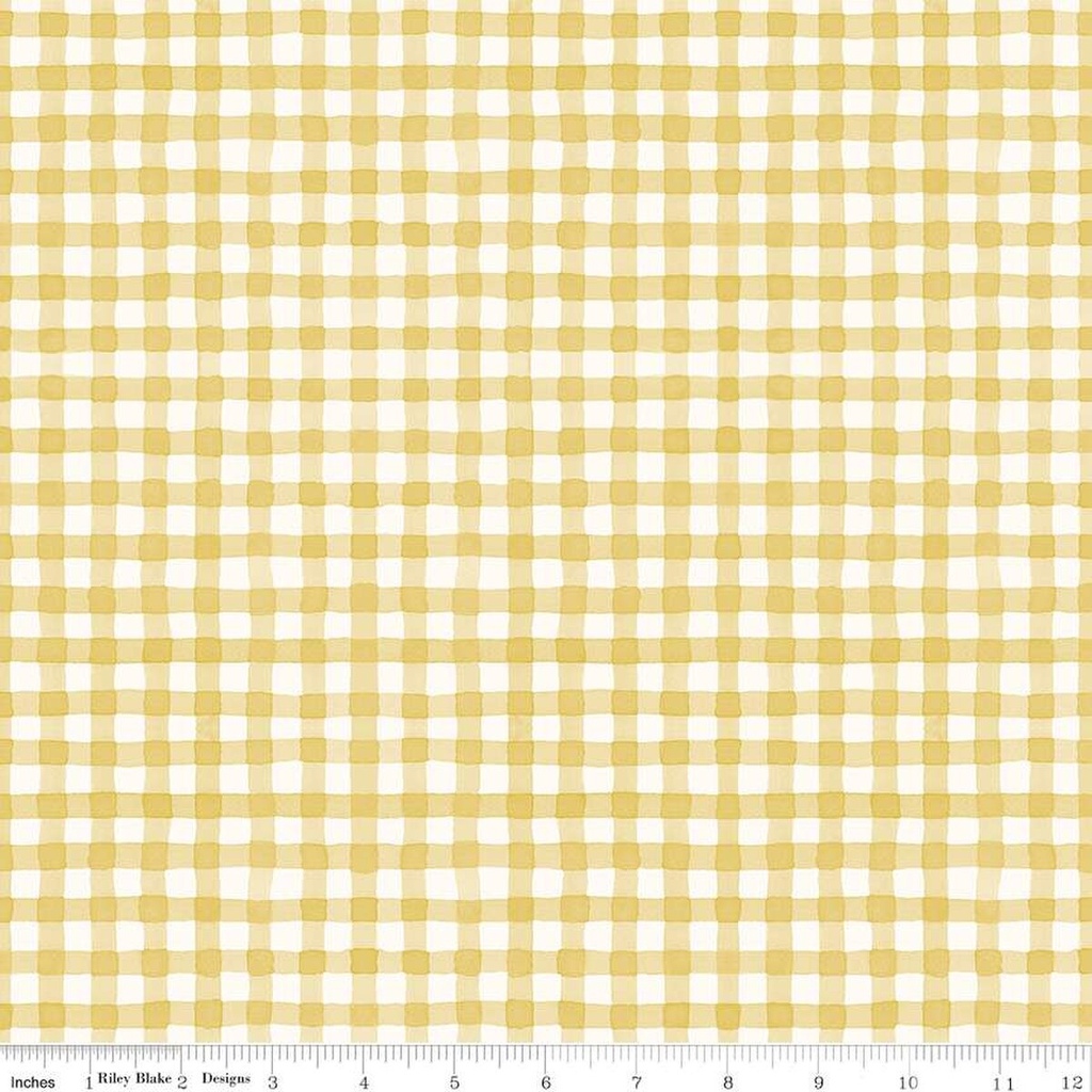 Sunflower Whispers Gingham Yellow by Lisa Audit for Riley Blake Designs