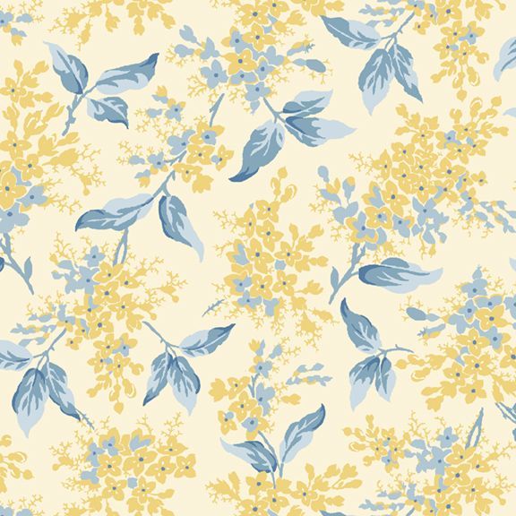 Middleboro Road Floral Branches Cream Wide Back from Marcus Fabrics