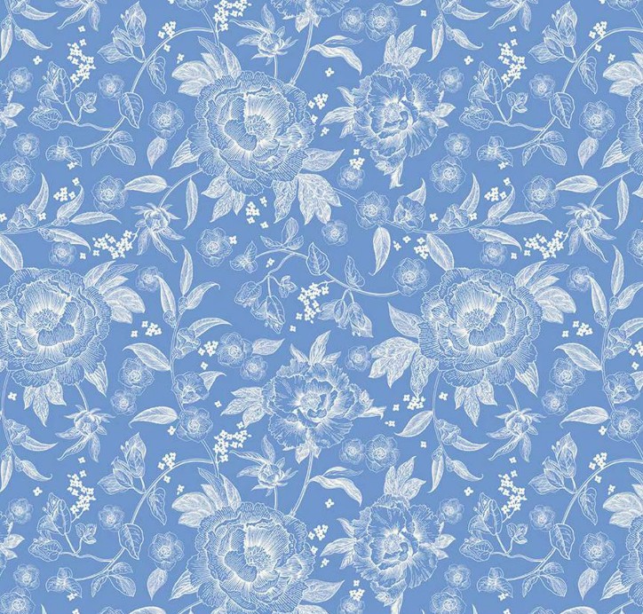 Penelope Main Blue by My Mind's Eye for Riley Blake Designs