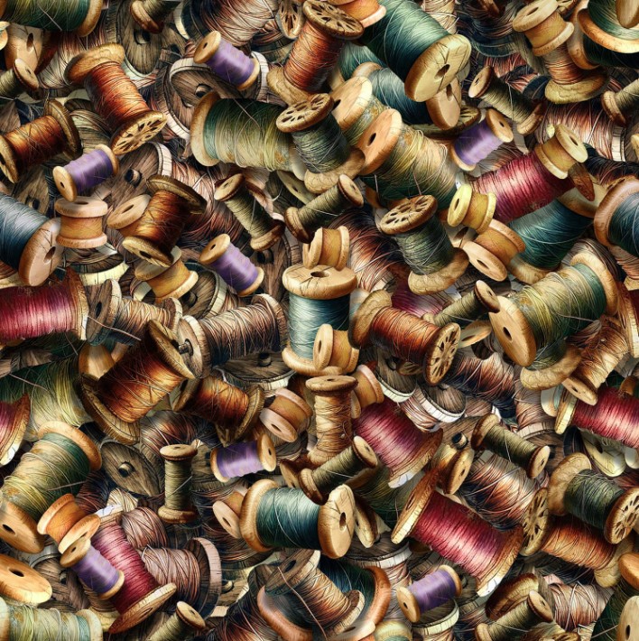 Forget Me Not Packed Thread Multi by Marilyn Lee for Blank Quilting