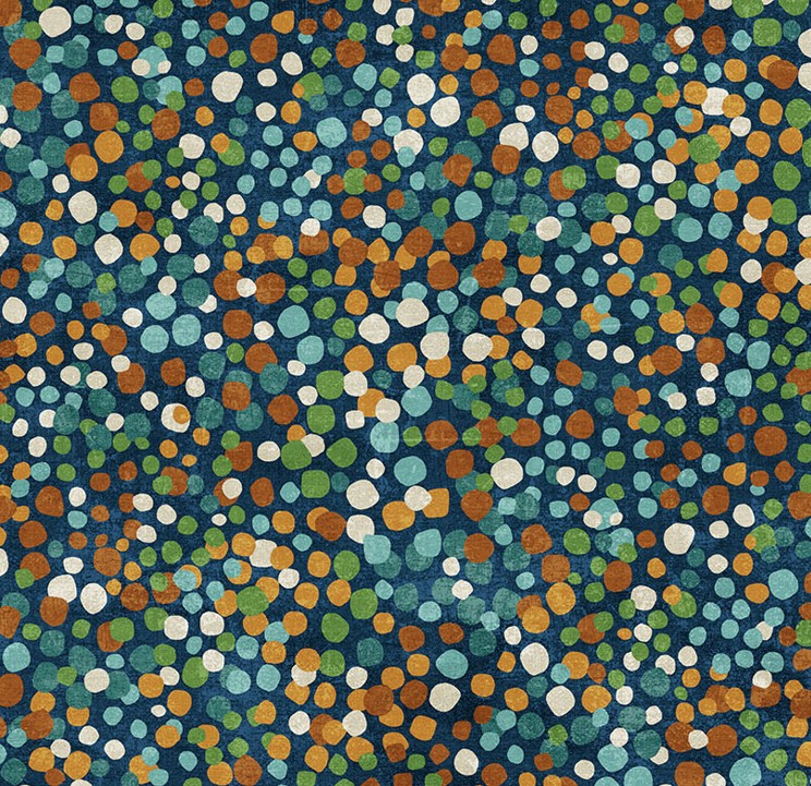 Dino Roar Dino Dots Navy by Brett Blumenthal for Northcott Fabrics