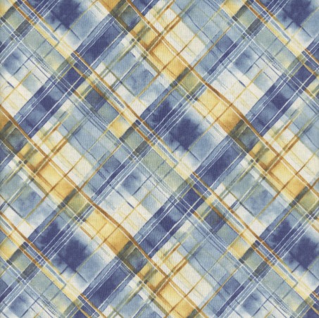 Sunkissed Plaid Blue by Nancy Mink for Wilmington Prints