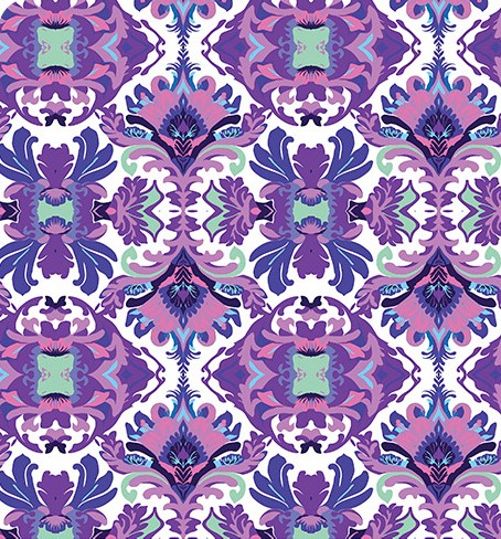 Wanderlust Damask Quilting Cuddle Blue from Shannon Fabrics