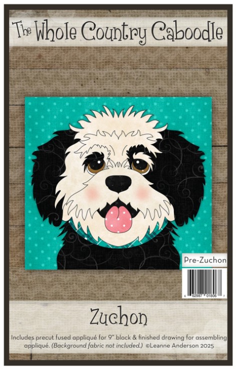 Zuchon Precut Fused Applique Pattern from Whole Country Caboodle