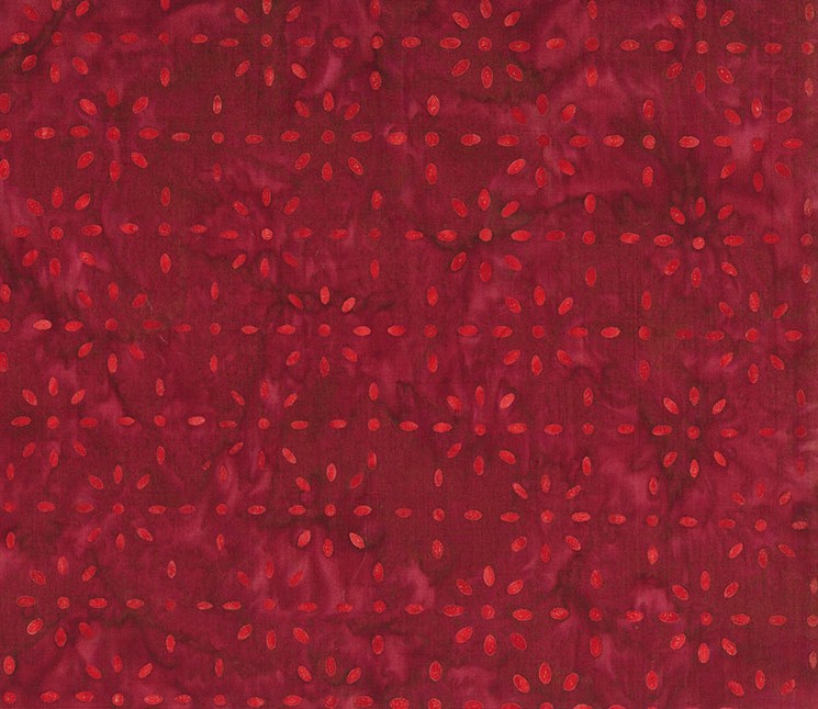 Celebrating 250 Years Batiks Small Burst Dark Red by Scott Flanagan for Banyan Batiks