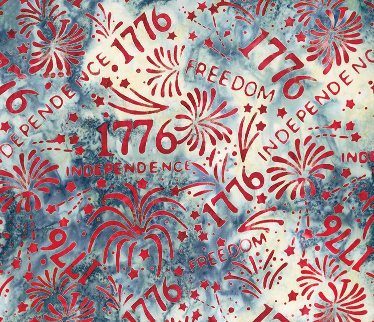 Celebrating 250 Years Batiks Fireworks 1776 Blue Gray by Scott Flanagan for Banyan Batiks