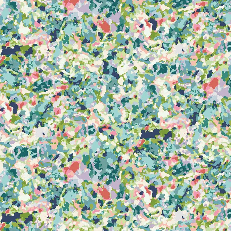 Neighborhood Association Abstract Dark Teal by Timna Tarr for Studio E Fabrics