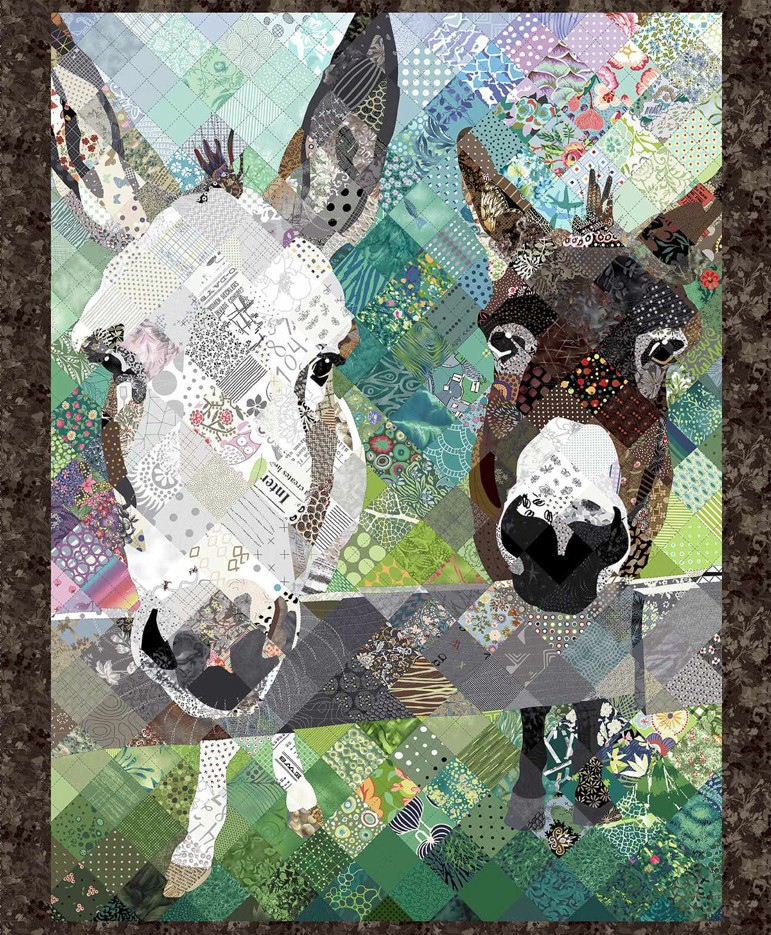 Neighborhood Association Patchwork Donkey Panel by Timna Tarr for Studio E Fabrics