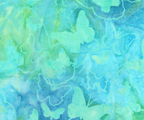 Iris Beauty Batik Butterflies Calypso by Jacqueline de Jonge for Anthology Fabrics