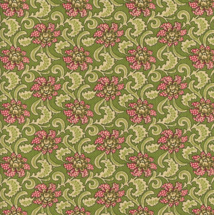 Baubles & Balsam Holiday Foulard Evergreen by Kim Diehl for Henry Glass Fabrics