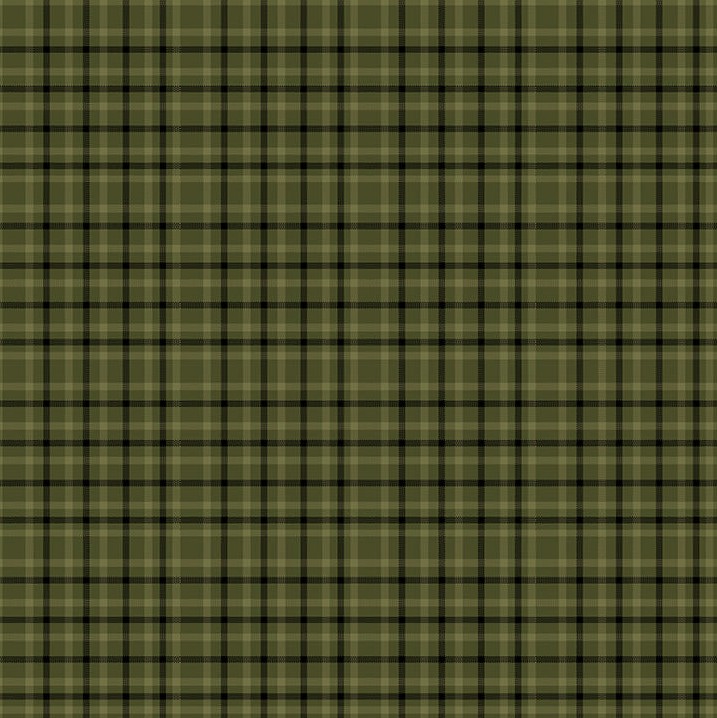 One Sister Yarn Dyes Window Pane Plaid Green by Janet Rae Nesbitt for Henry Glass Fabrics