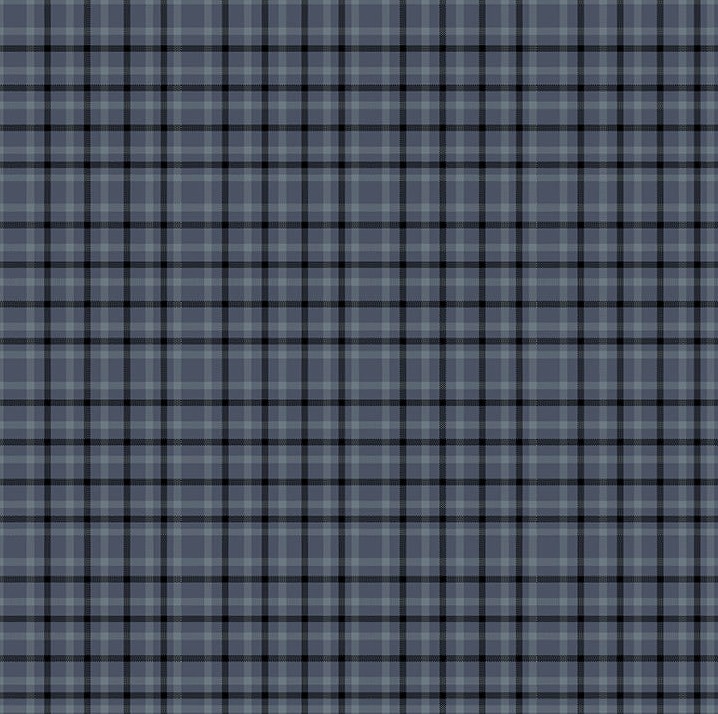 One Sister Yarn Dyes Window Pane Plaid Blue by Janet Rae Nesbitt for Henry Glass Fabrics