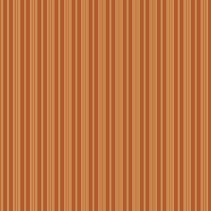 One Sister Yarn Dyes Ticking Stripe Orange by Janet Rae Nesbitt for Henry Glass Fabrics