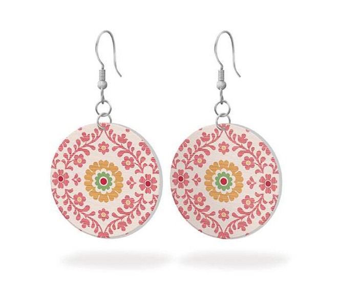 Leather Circle Earrings Piece & Plenty from Riley Blake