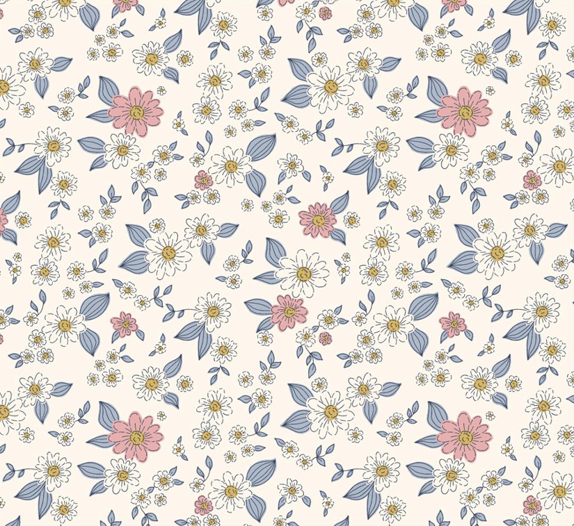 Kitten Fun Floral Multi by Julia Khimich for Clothworks