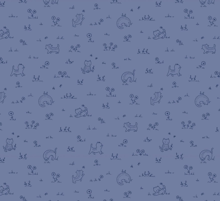 Kitten Fun Playful Tonal Denim by Julia Khimich for Clothworks
