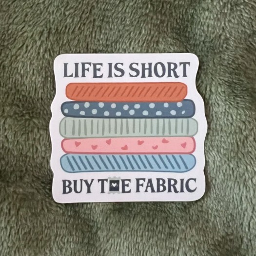 Life is Short Quilting Sticker from Little Traveling Llama