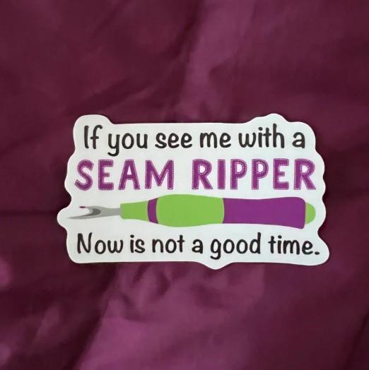 Seam Ripper Sticker from Little Traveling Llama