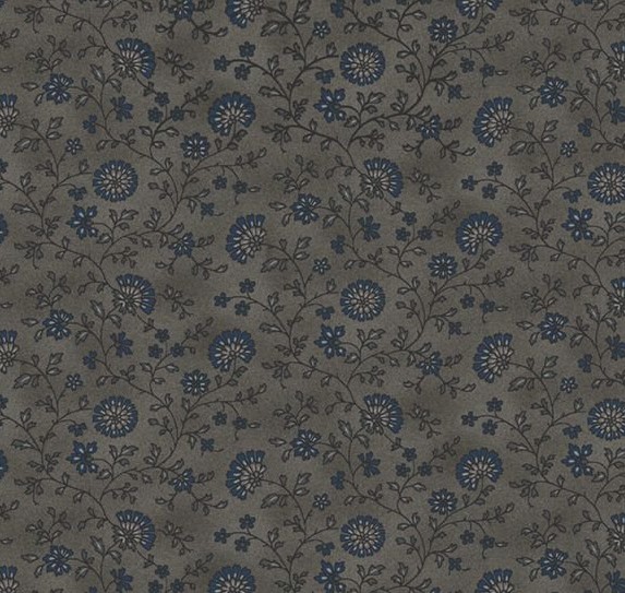 Stone Cottage Cottage Flowers Gray by Pam Buda for Marcus Fabrics
