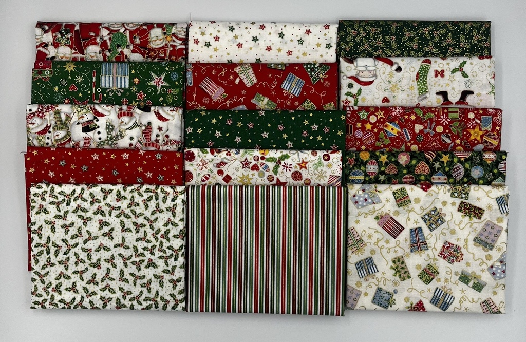 Jolly St. Nick Fat Quarter Bundle from Andover
