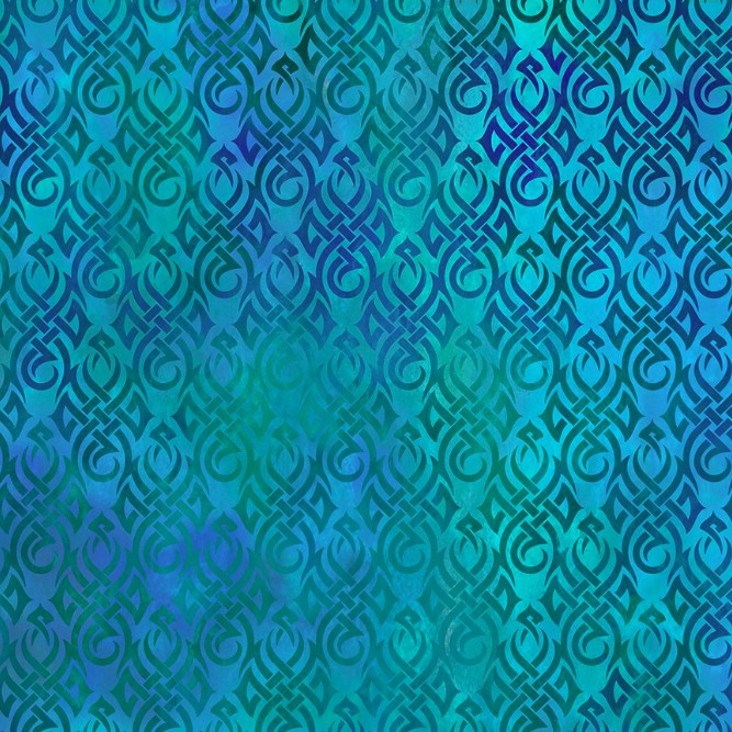 Blue Fury Flames Blue by Jason Yenter for In The Beginning Fabrics