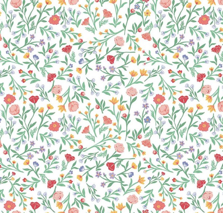 Simple Pleasures Scattered Vine White by American Jane for Riley Blake Designs