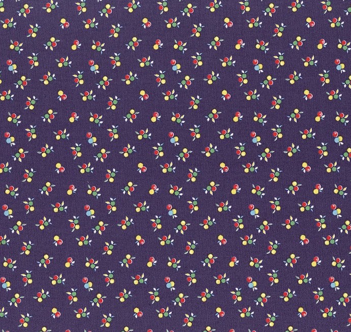 Simple Pleasures Kitchen Flowers Navy by American Jane for Riley Blake Designs