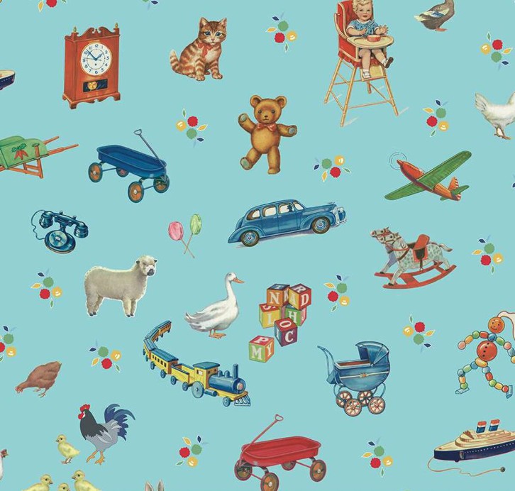 Simple Pleasures Toys Aqua by American Jane for Riley Blake Designs