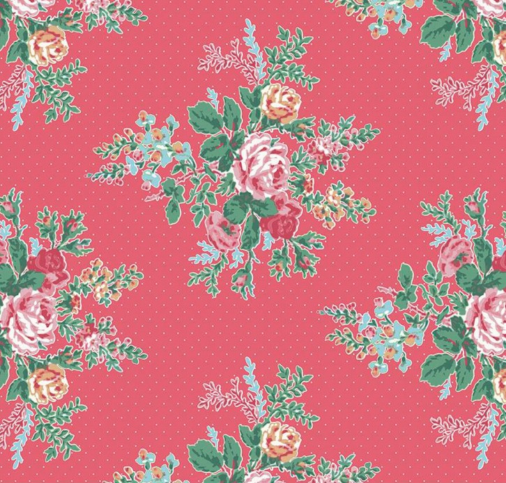 Simple Pleasures Floral Raspberry by American Jane for Riley Blake Designs