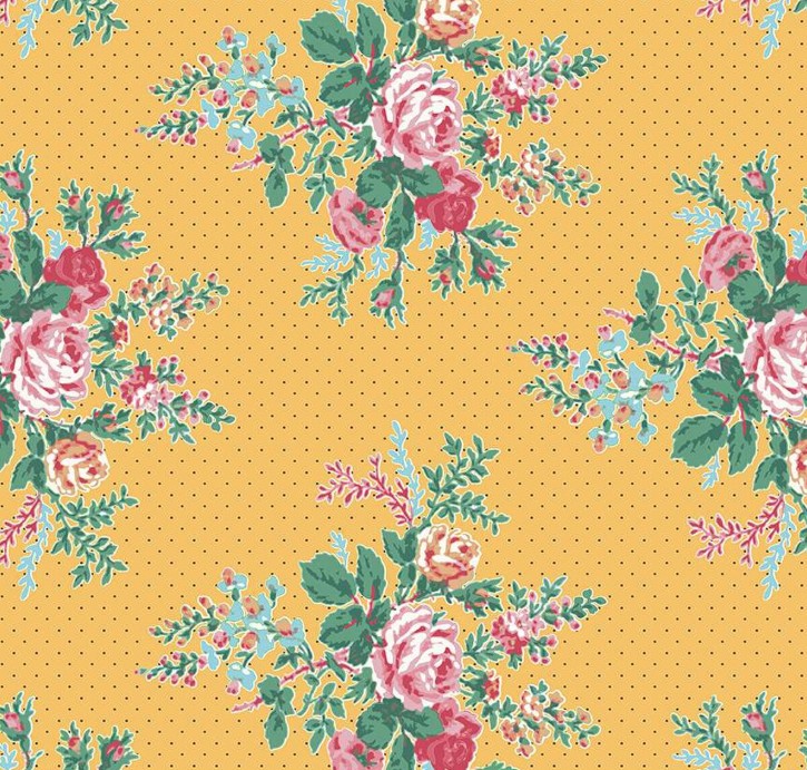 Simple Pleasures Floral Yellow by American Jane for Riley Blake Designs