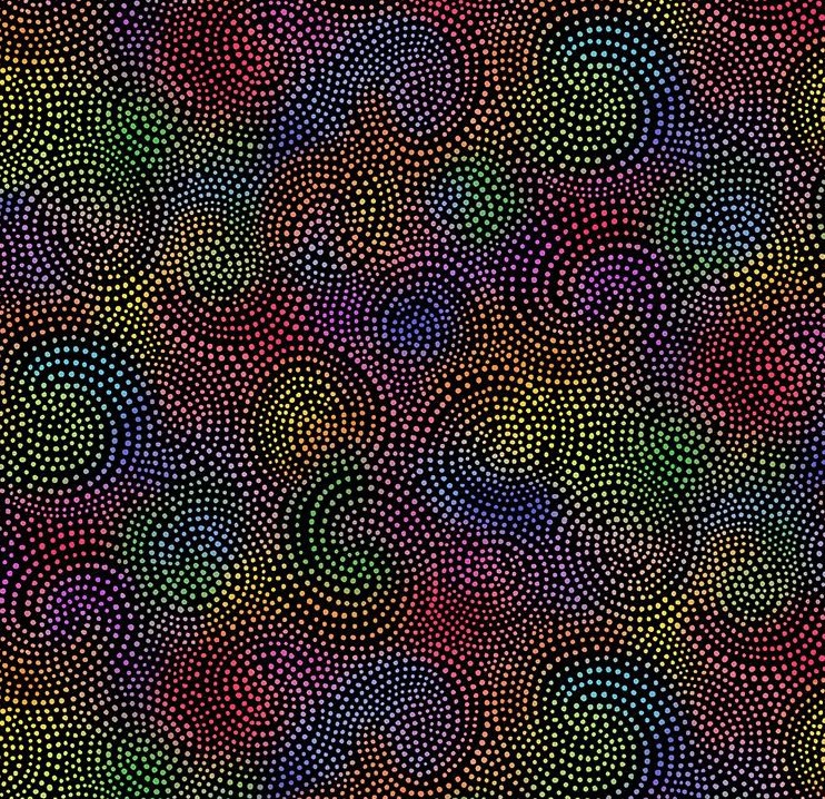 Twirl Dotty Spiral Bright from Timeless Treasures