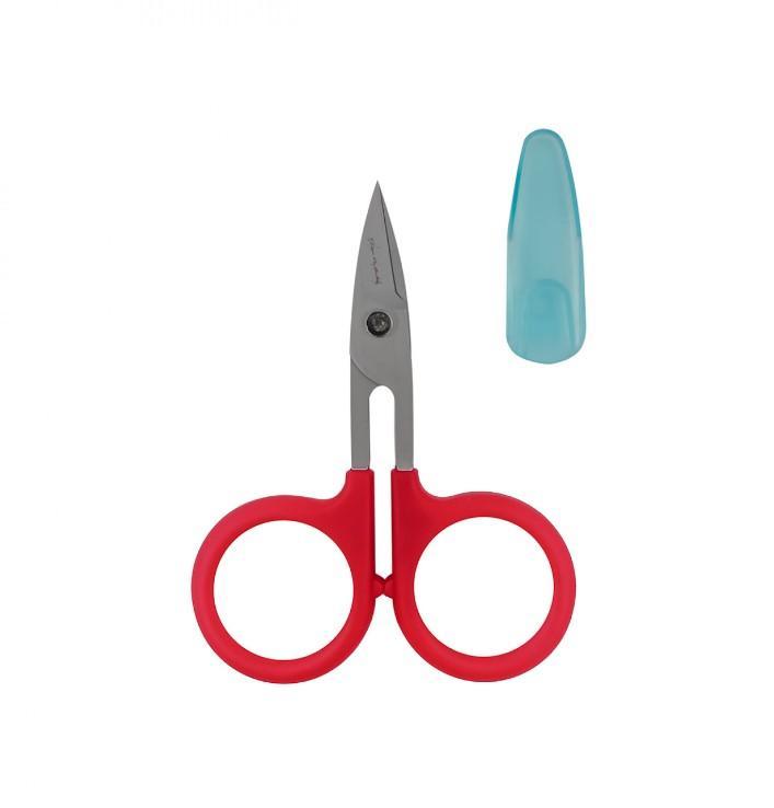 Perfect Scissors Red 3.75" Small Curved Micro-Serrated Non-Slip Blade by Karen Kay Buckley