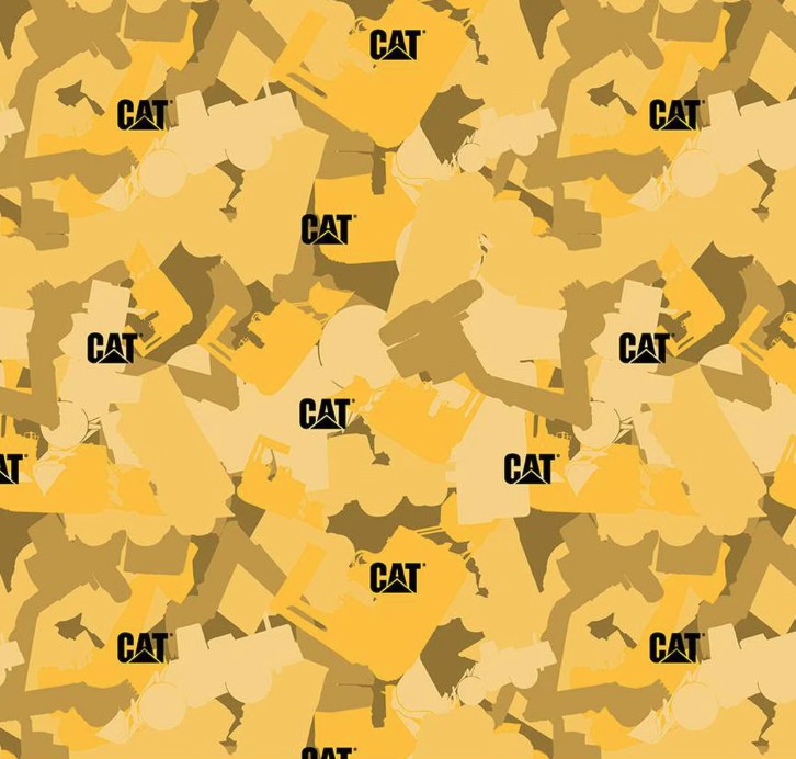 Caterpillar 100 Years Camo Yellow from Riley Blake Designs