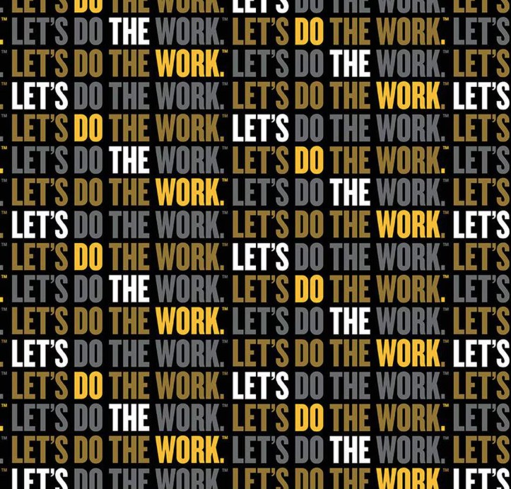 Caterpillar 100 Years Slogan Black from Riley Blake Designs