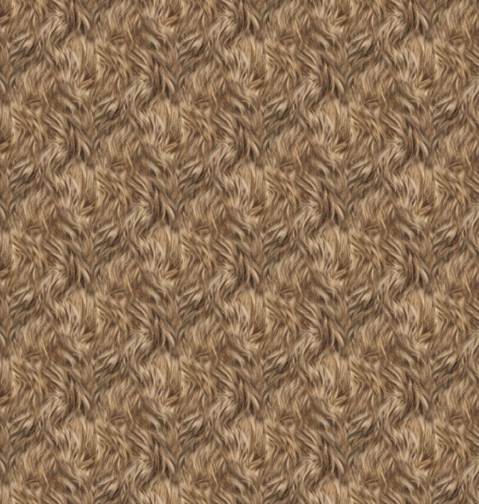 Legendary Loner Hairy Situation Brown by Jim Baldwin for 3 Wishes Fabrics