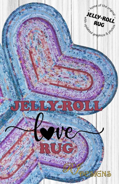 Jelly-Roll Love Rug Pattern by R.J Designs