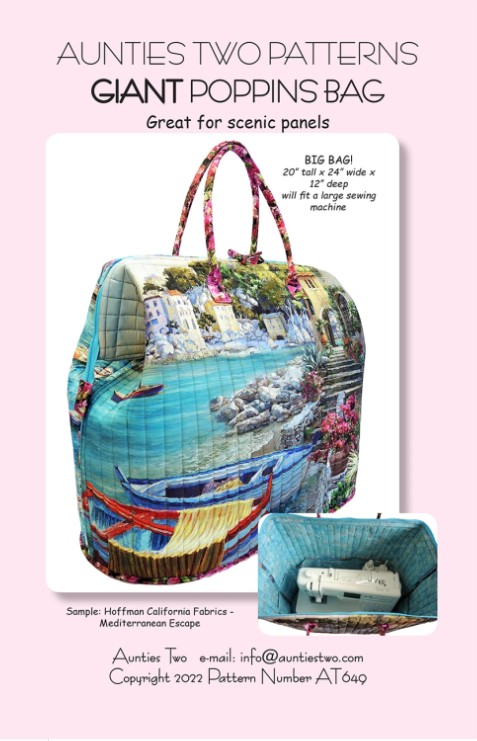 Giant Poppins Bag Pattern from Aunties Two
