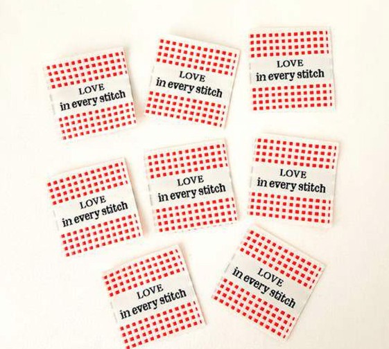 Check Love Woven Labels from Minki Kim